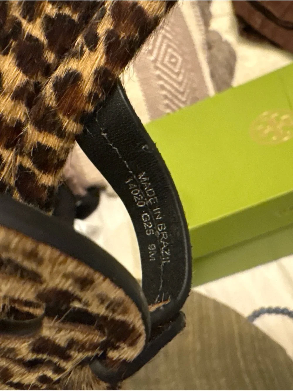 Tory Burch Leopard Print Logo Thong Sandals